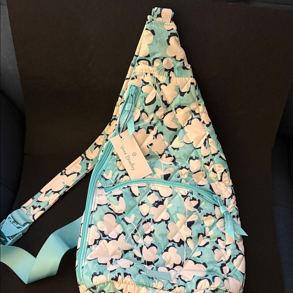 Vera Bradley Teal and White Floral Backpack